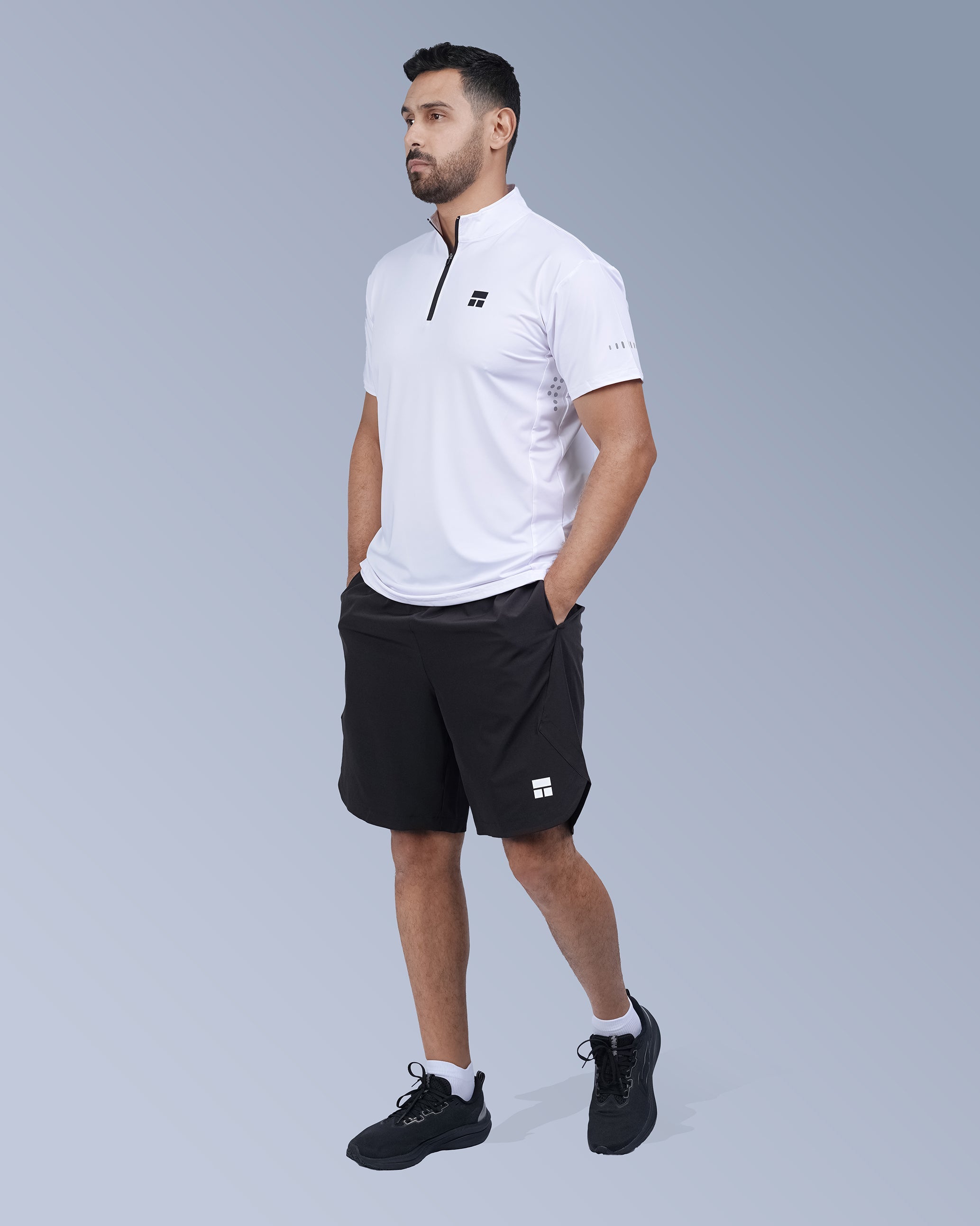 COURTS Men’s Half-Zip Polo T-Shirt