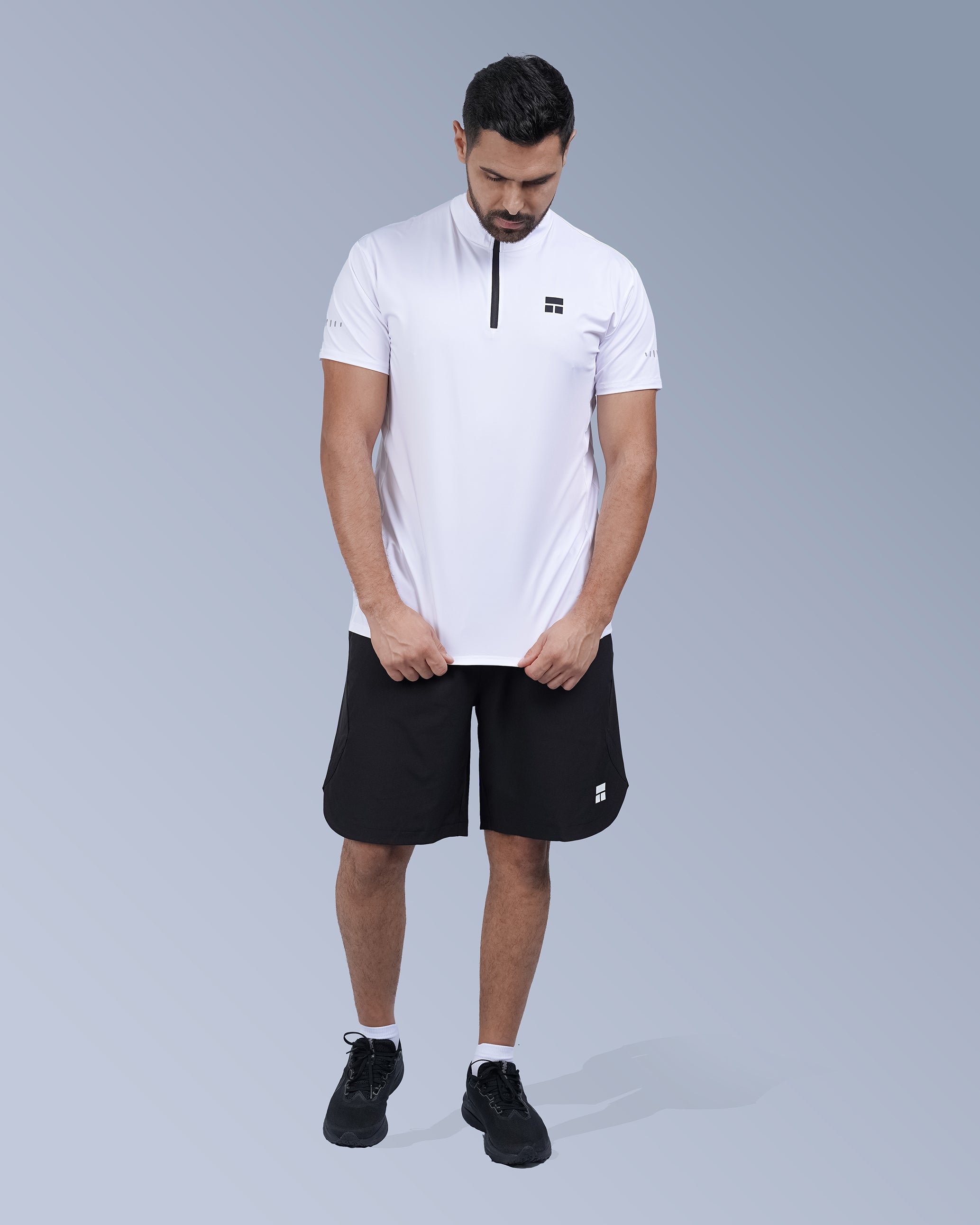 COURTS Men’s Half-Zip Polo T-Shirt