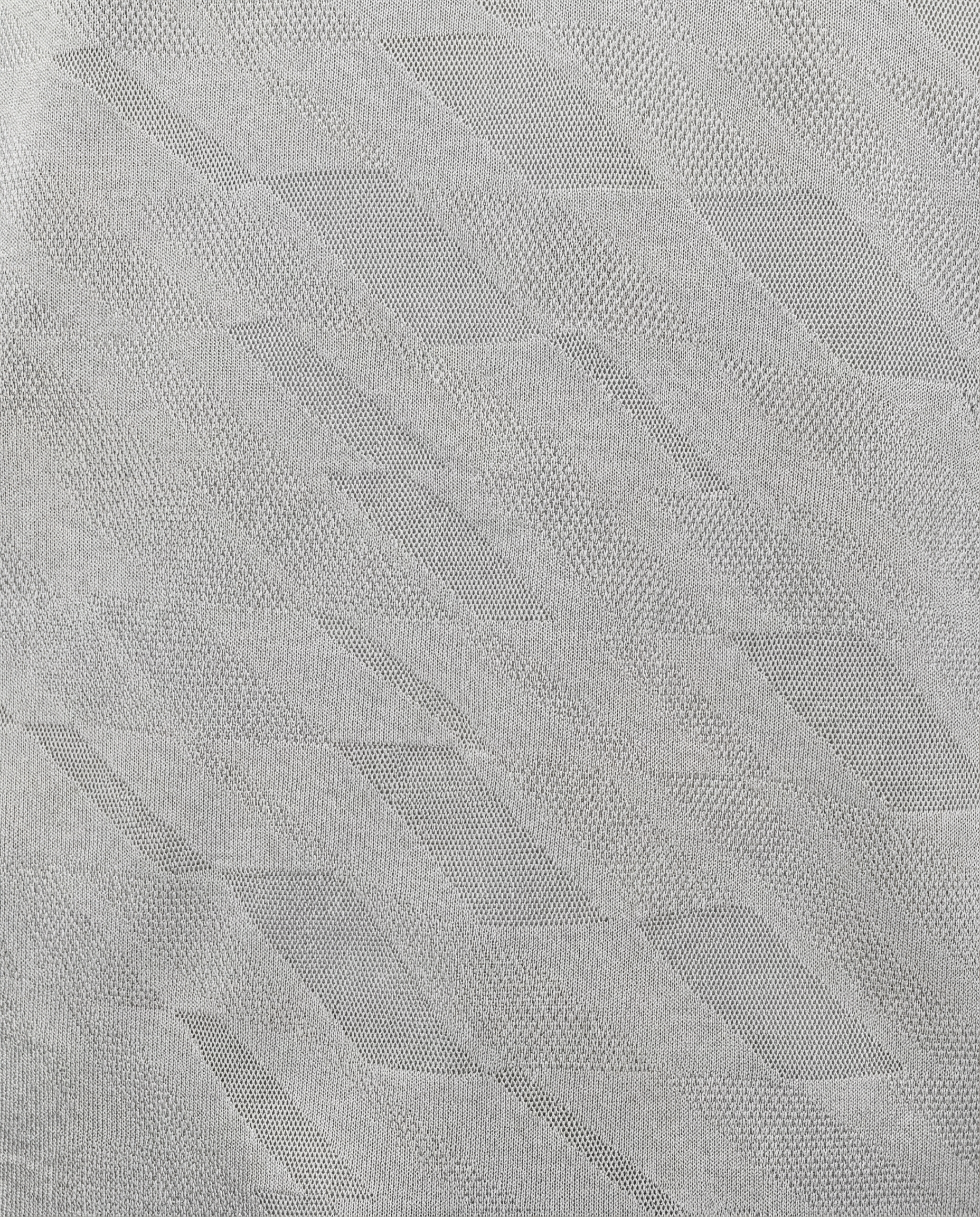 Man wearing a courts sport gray t-shirt with a logo on a white background