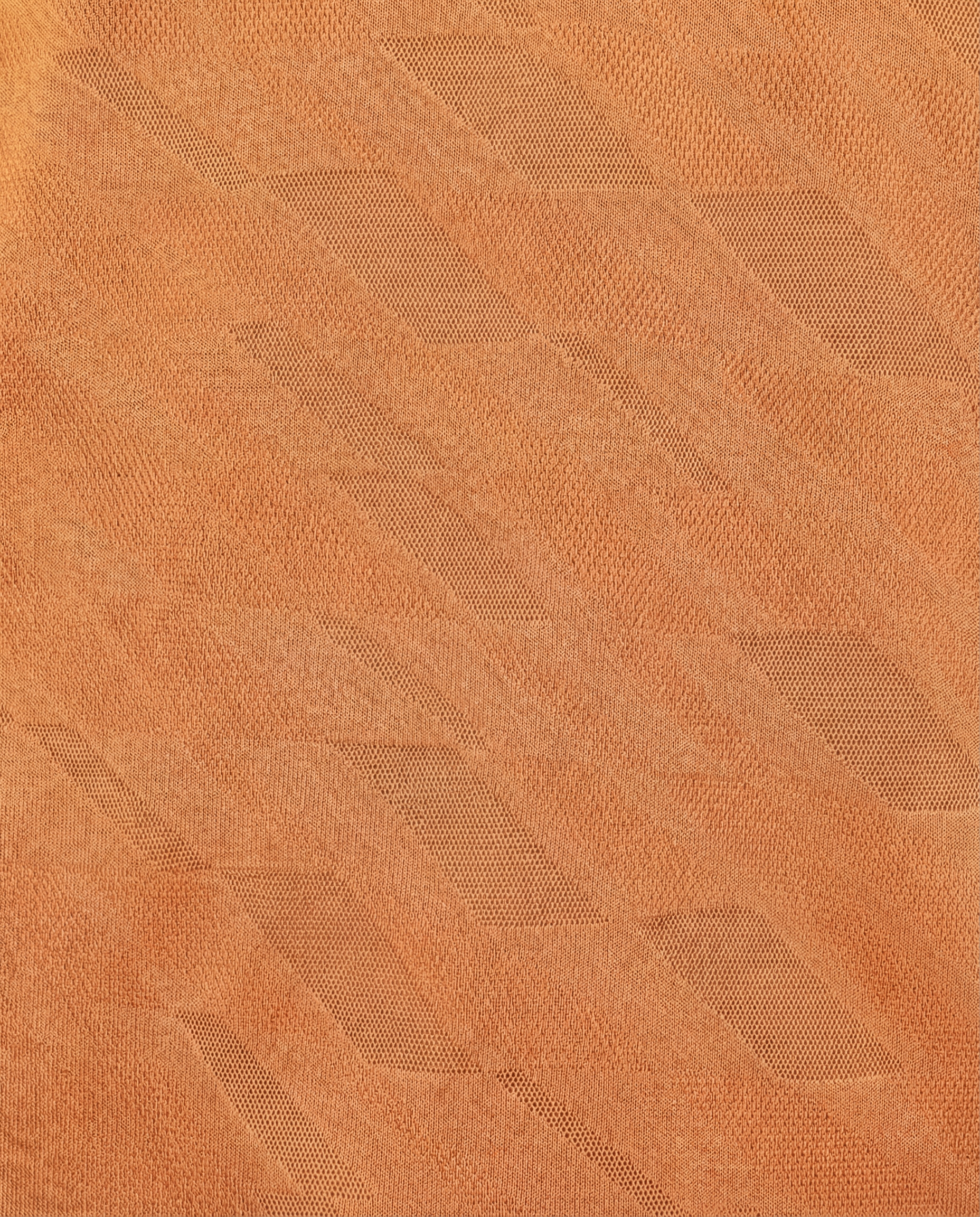 Man wearing a courts sport orange t-shirt with a logo on a white background