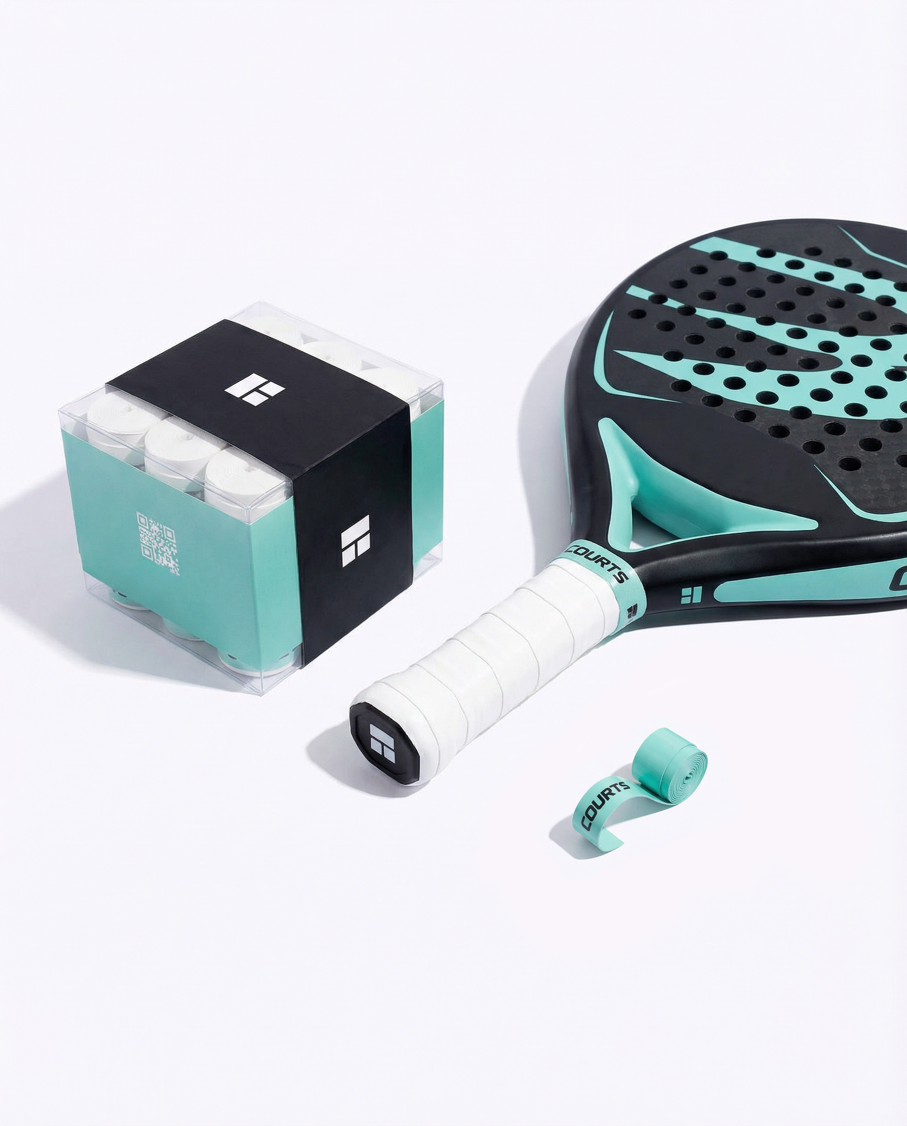 COURTS-Pro White Overgrip – Box Of 27 pieces